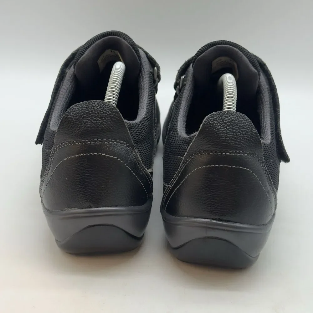 Orthofeet Breeze Walking Shoes Women's 11 Wide Black Hook and Loop Stretch Laces